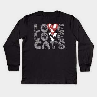 Cat Lovers Love Cute Cats Kids Long Sleeve T-Shirt